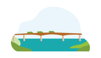 Suffolk bridge over the water